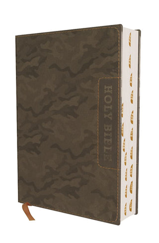 Niv, Boys' Bible, Leathersoft, Brown Camo, Thumb Indexed Tabs, Comfort Print