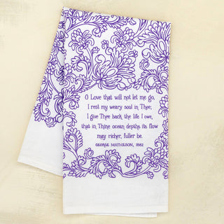 O Love That Wilt Not Let Me Go Hymn Tea Towel