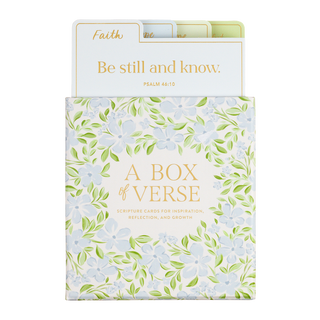 Blue Green Floral Box Of Verse 5x7
