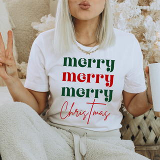 Merry, Merry, Merry Christmas Tee Shirt