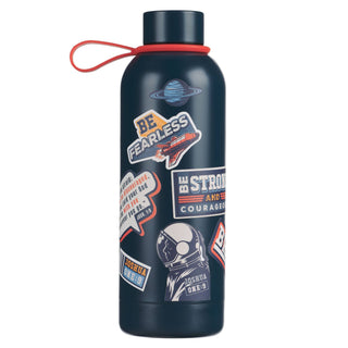 Water Bottle Stainless Steel with Stickers Navy Strong and Courageous Josh 1:9