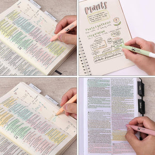 Gel Highlighters & Pens - 12 Pack No Bleed