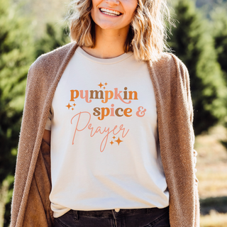 Pumpkin Spice & Prayer Fall Christian Coffee Mug