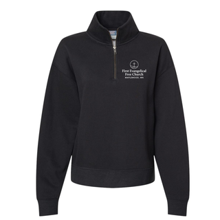 Custom Embroidered Sueded Fleece Quarter-Zip Sweatshirt