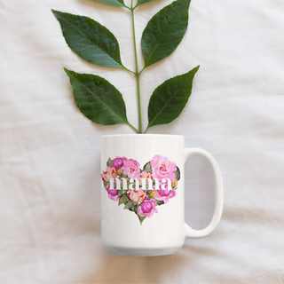 Mama Floral Heart 15oz Ceramic Mother's Day Mug