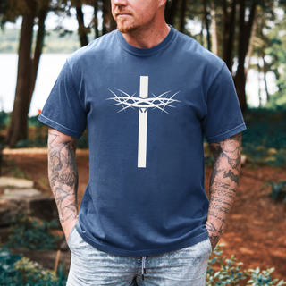 Crown of Thorns Cross Christian Graphic T-Shirt