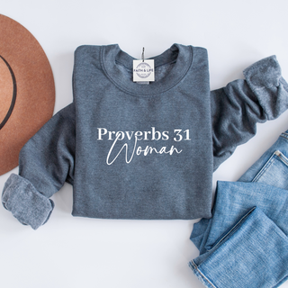 Proverbs 31 Woman Christian Mothers Day Crewneck Sweatshirt