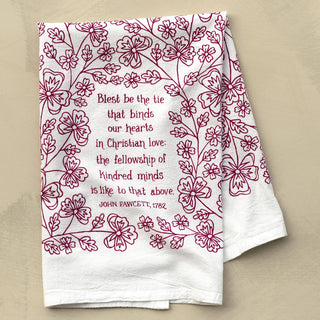 Blest Be the Tie Hymn Tea Towel