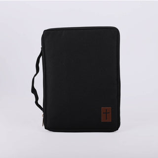 Canvas Bible Cover Cross Patch, Size Extra Large