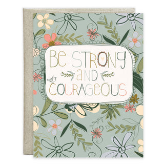 With Scripture Thinking of You Card - Courageous Floral