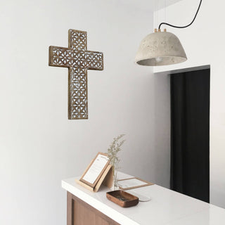 Pantego Hand Carved Wood Wall Cross