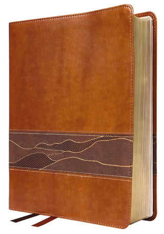 Rooted: The NIV Bible for Men, Leathersoft, Brown, Comfort Print