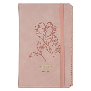 Small Notebook with Elastic Closure Faux HC Pink Trust