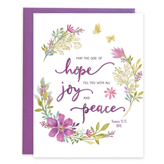 With Scripture Blank Note Card - Hope & Joy