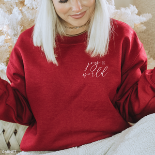 Joy to the World Cozy Crewneck Christmas Sweatshirt