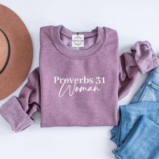 Proverbs 31 Woman Christian Mothers Day Crewneck Sweatshirt