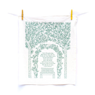 In The Garden Gospel Song Hymn Tea Towel – 24"x20"