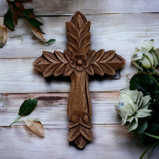 Zacatecas Hand Carved Wood Wall Cross