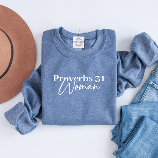 Proverbs 31 Woman Christian Mothers Day Crewneck Sweatshirt