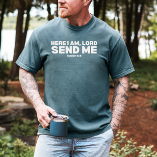 Here I Am Lord Send Me Christian Graphic T-Shirt