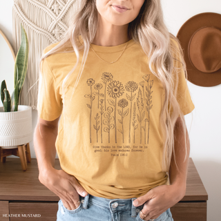 November T-Shirt of the Month: Give Thanks to the Lord for He is Good