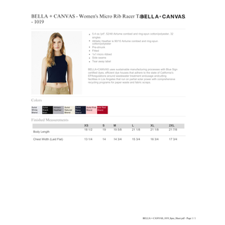 Custom Branded Logo Women's Micro Rib Racer Tank (MIN. 3)