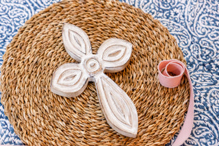 Whitewash Wood Cross Small