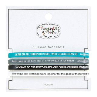 Silicone Bracelet - Scripture Verses - 4pc