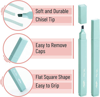 Aesthetic Highlighters Set of 8 Chisel Tip