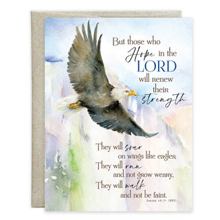 With Scripture Thinking of You Card - Wings of an Eagle