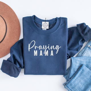 Praying Mama Christian Mothers Day Crewneck Sweatshirt