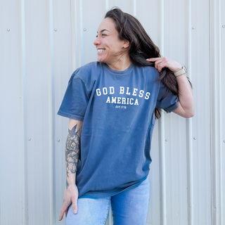 God Bless America 1776 - Comfort Christian T-Shirt, Gospel Wear and Share