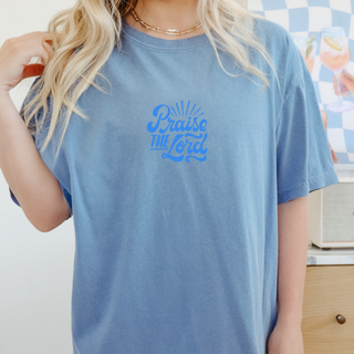 Praise The Lord Bright Colors Christian Crewneck T-Shirt Apparel