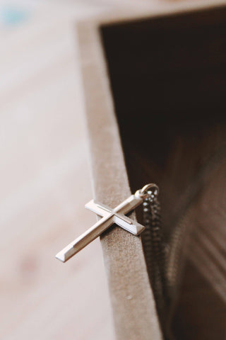 Necklace Cross - Cross - Sterling Silver - 24"