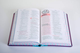 Tyndale NLT Girls Life Application Study Bible, TuTone (LeatherLike, Purple/Teal), NLT Bible with Over 800 Notes and Features, Foundations for Your Faith Sections