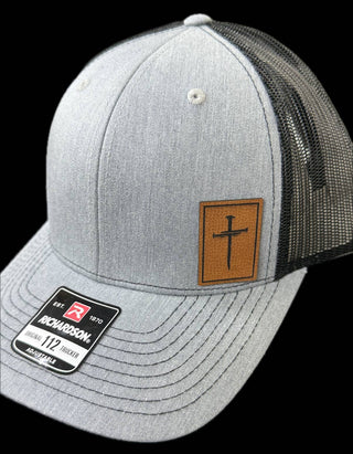 Three Nail Cross Hat - Leatherette Patch