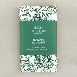 The Lord is My Shepherd Scripture Tea Towel