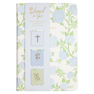 Faith Collection Journal Set w/Bookmarks Blue Green Floral 6