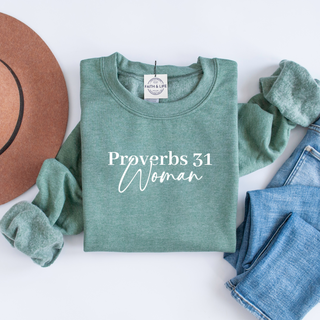 Proverbs 31 Woman Christian Mothers Day Crewneck Sweatshirt