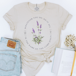 Colossians 3:17 Lavender Flower T-Shirt