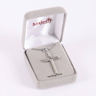 Necklace Cross - Sterling Silver - 24"