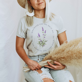 Colossians 3:17 Lavender Flower T-Shirt