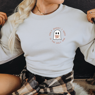 Only Ghost I Need Is The Holy One Cozy Crewneck Sweatshirt