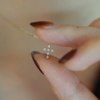 "Redeemed" 14k Gold Fill Sterling Silver Cubic Zirconia Cross Necklace