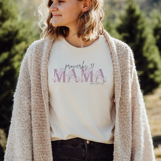 Proverbs 31 Mama Mauve Flower Women's T-Shirt