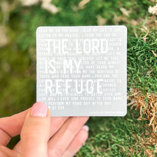 March 2026 Sticker of the Month: The Lord Is My Refuge Psalm 61 Waterproof Vinyl sticker