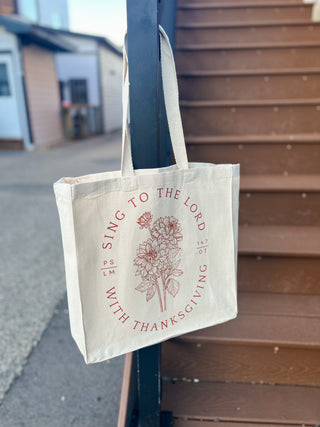 *LAST ONE!* November Tote Of The Month -  Sing To The Lord With Thanksgiving