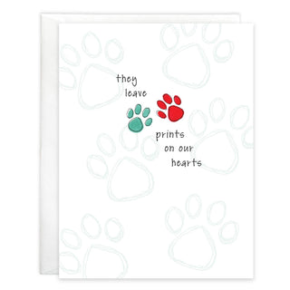 Pet Sympathy Greeting Card - Paw Prints