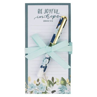 Magnetic Shopping List w/pen Be Joyful in Hope Rom 12:12
