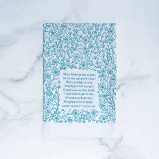 What A Friend Hymn Tea Towel — 24"x20"